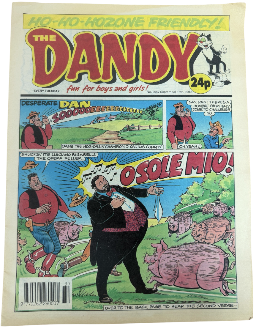 Vintage 1990 The Dandy Weekly Boys And Girls Comic Issue No. 2547 September 15th 1990 By D C Thompson &amp; Co (5.5 Grade