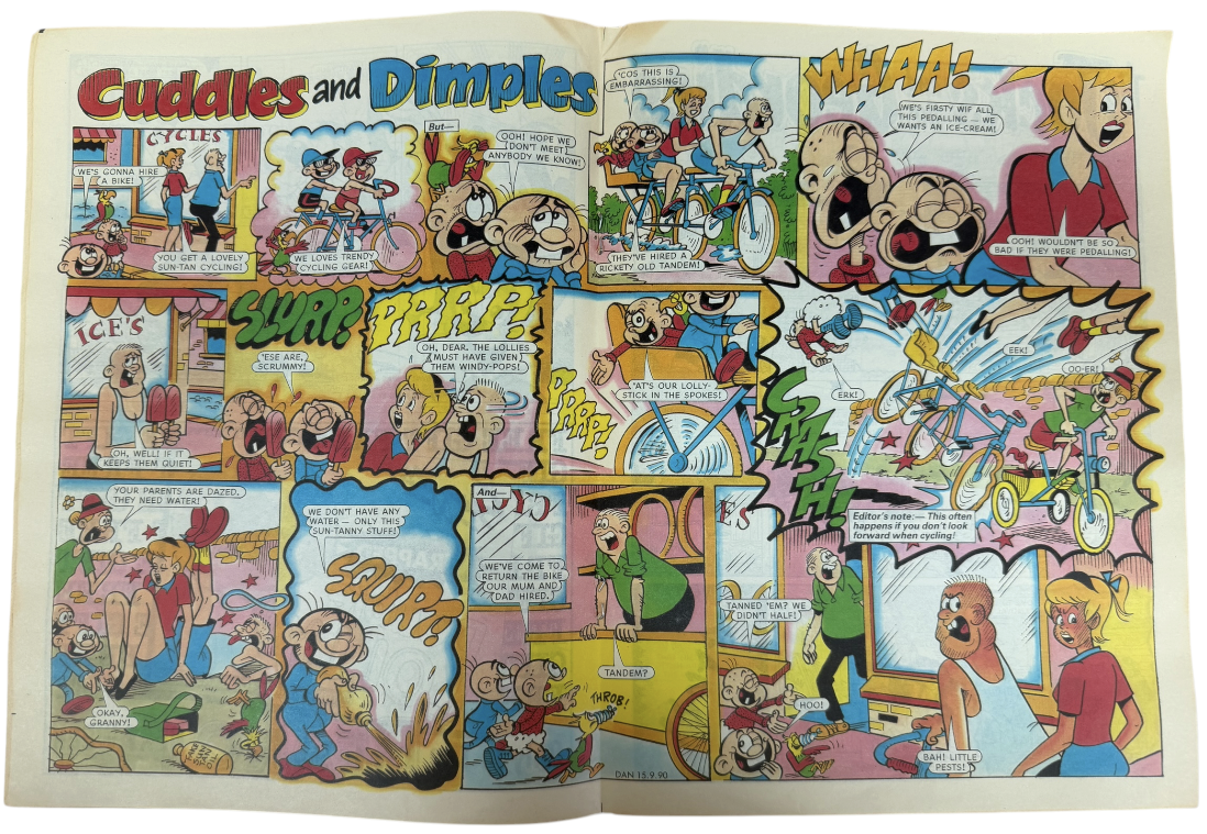 Vintage 1990 The Dandy Weekly Boys And Girls Comic Issue No. 2547 September 15th 1990 By D C Thompson &amp; Co (5.5 Grade