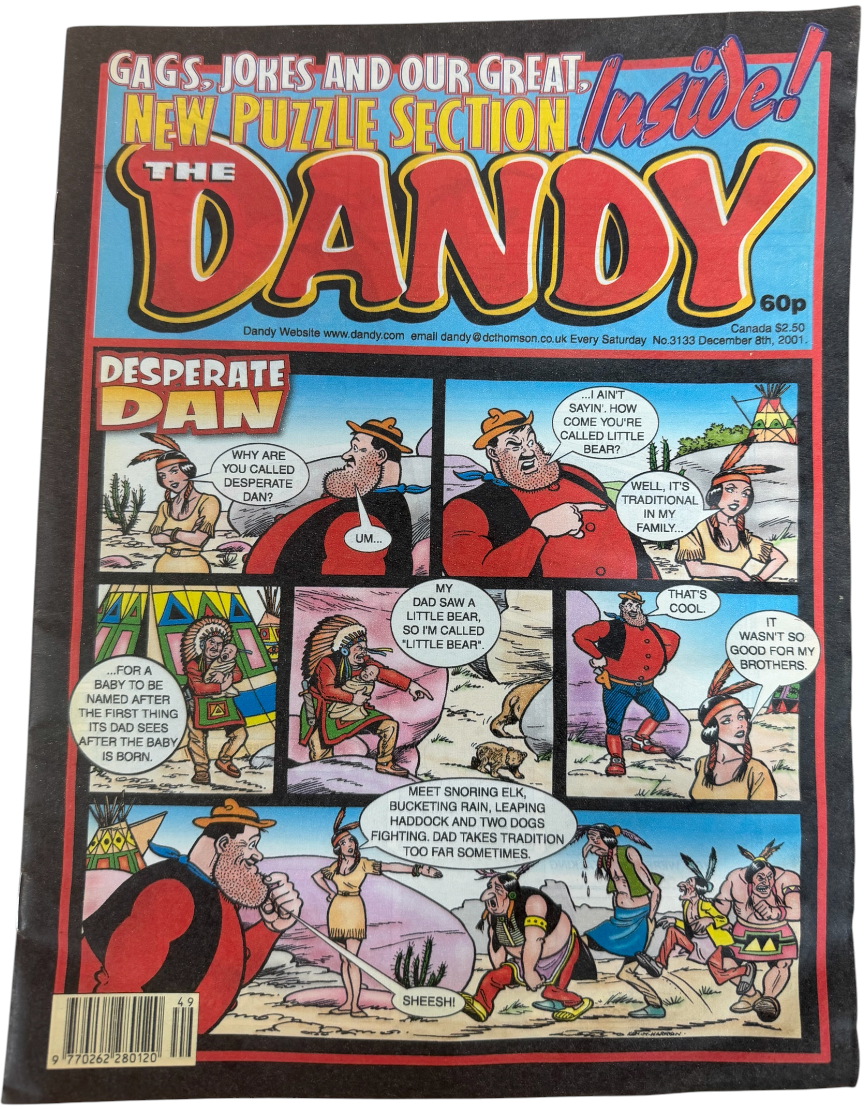 Vintage 2001 The Dandy Weekly Boys And Girls Comic Issue No.3133 December 8th 2001 By D C Thompson & Co (6.0 Grade)