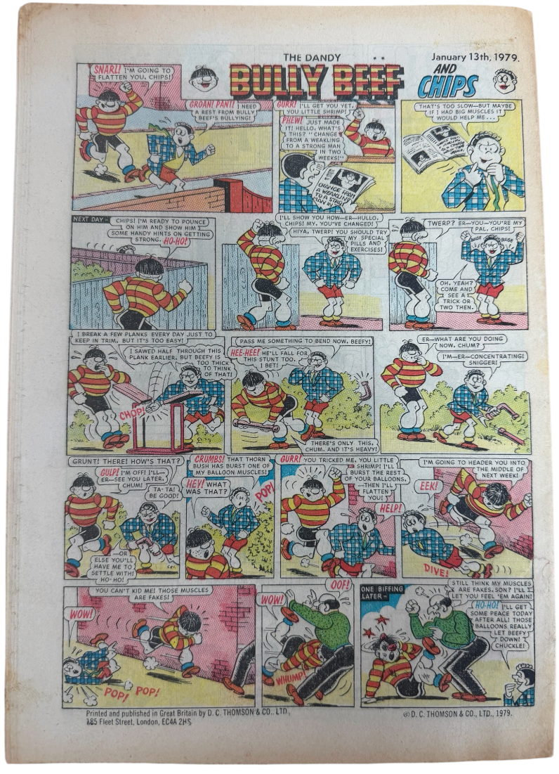 Vintage 1979 The Dandy Weekly Boys And Girls Comic Issue No. 1938 January 13th 1979 By D C Thompson & Co (3.5 Grade)