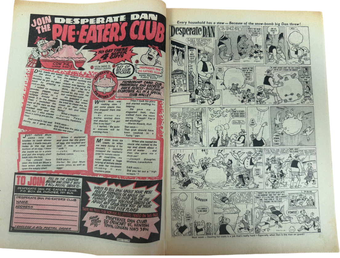 Vintage 1979 The Dandy Weekly Boys And Girls Comic Issue No. 1938 January 13th 1979 By D C Thompson & Co (3.5 Grade)