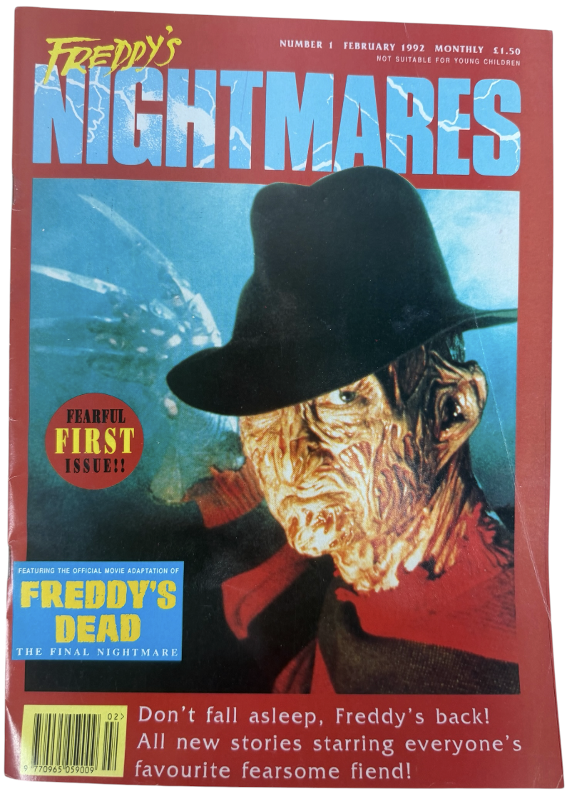 Vintage 1992 Trident Comics- Freddy's Nightmares Comic Issue No.1 February 1992 - Ex Shop Stock (Grade 7.5