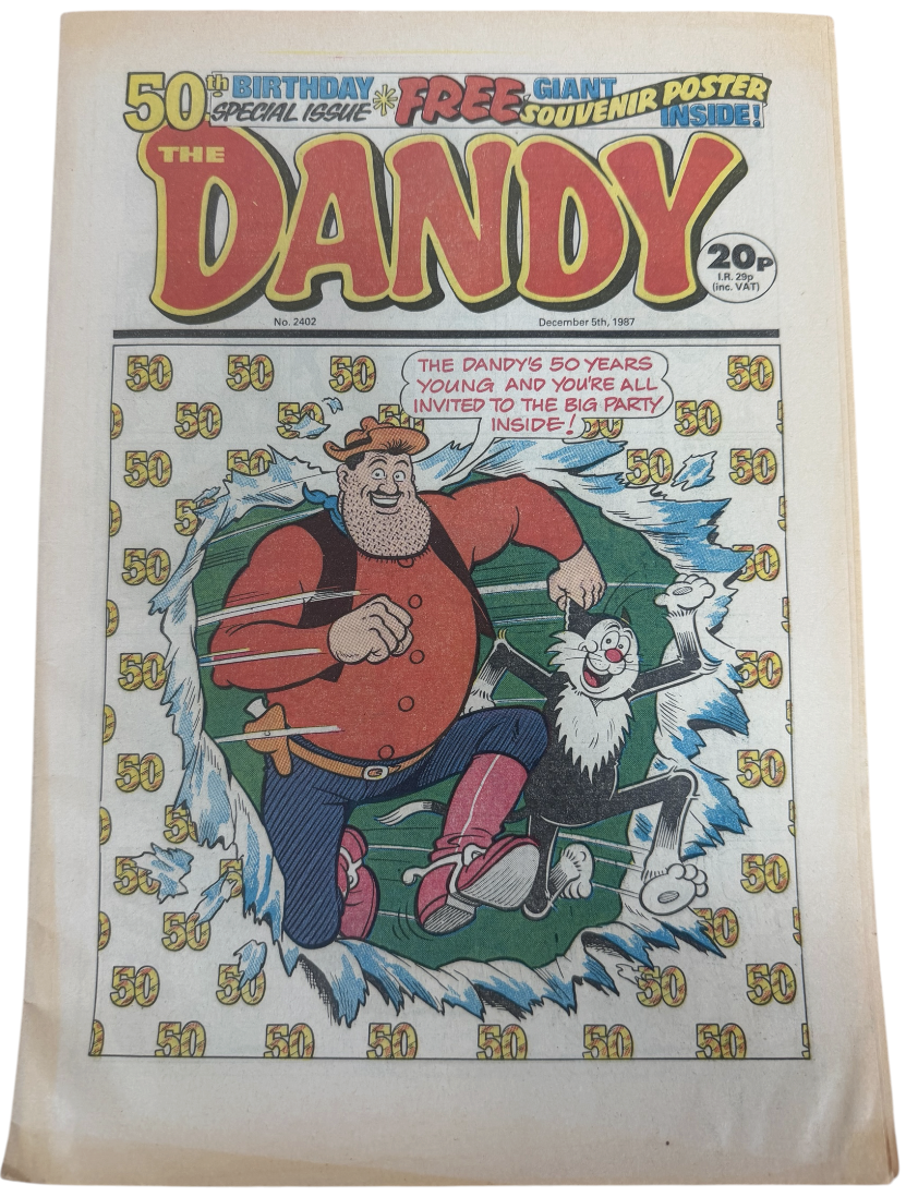 Vintage Rare The Dandy 50th Birthday Special Issue Weekly Boys And Girls Comic Magazine - Ex Shop Stock (6.0 Grade)