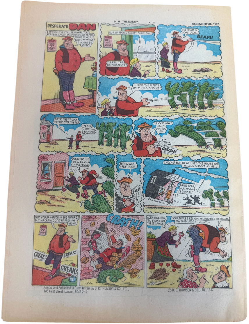 Vintage Rare The Dandy 50th Birthday Special Issue Weekly Boys And Girls Comic Magazine - Ex Shop Stock (6.0 Grade)