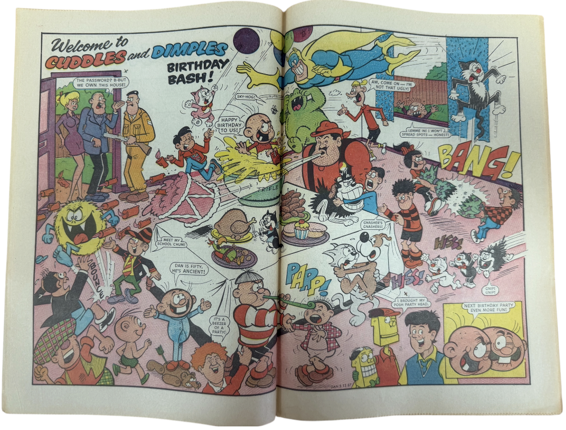 Vintage Rare The Dandy 50th Birthday Special Issue Weekly Boys And Girls Comic Magazine - Ex Shop Stock (6.0 Grade)