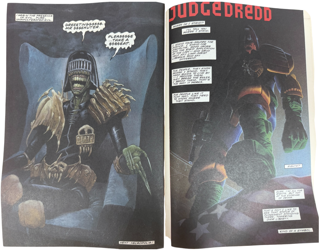 Vintage 1990 Fleetway Publications - Judge Dredd The Magazine Issue No.1 October 1990 - Ex Shop Stock (Grade 6.5)