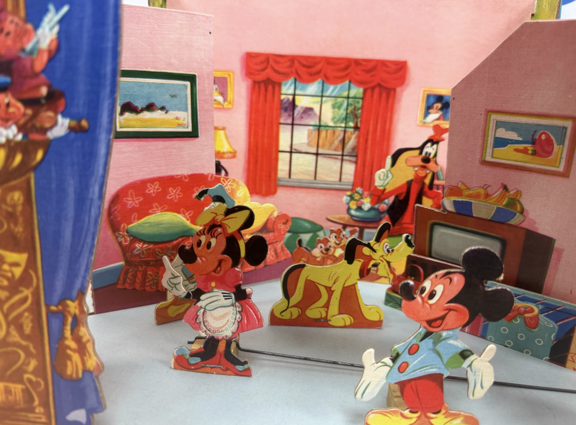 Vintage 1950's Spears Games - Mickey Mouse Theatre - In The Original Box With letter From Richard Spear