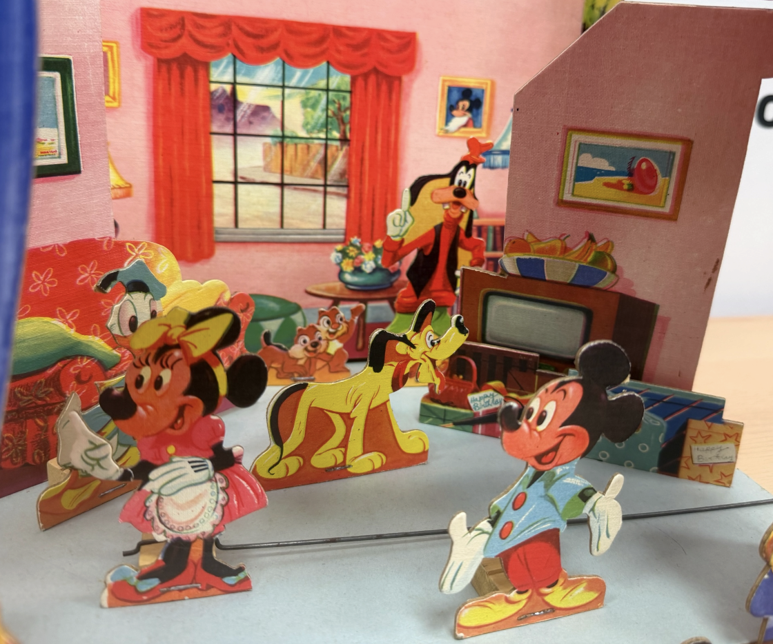 Vintage 1950's Spears Games - Mickey Mouse Theatre - In The Original Box With letter From Richard Spear
