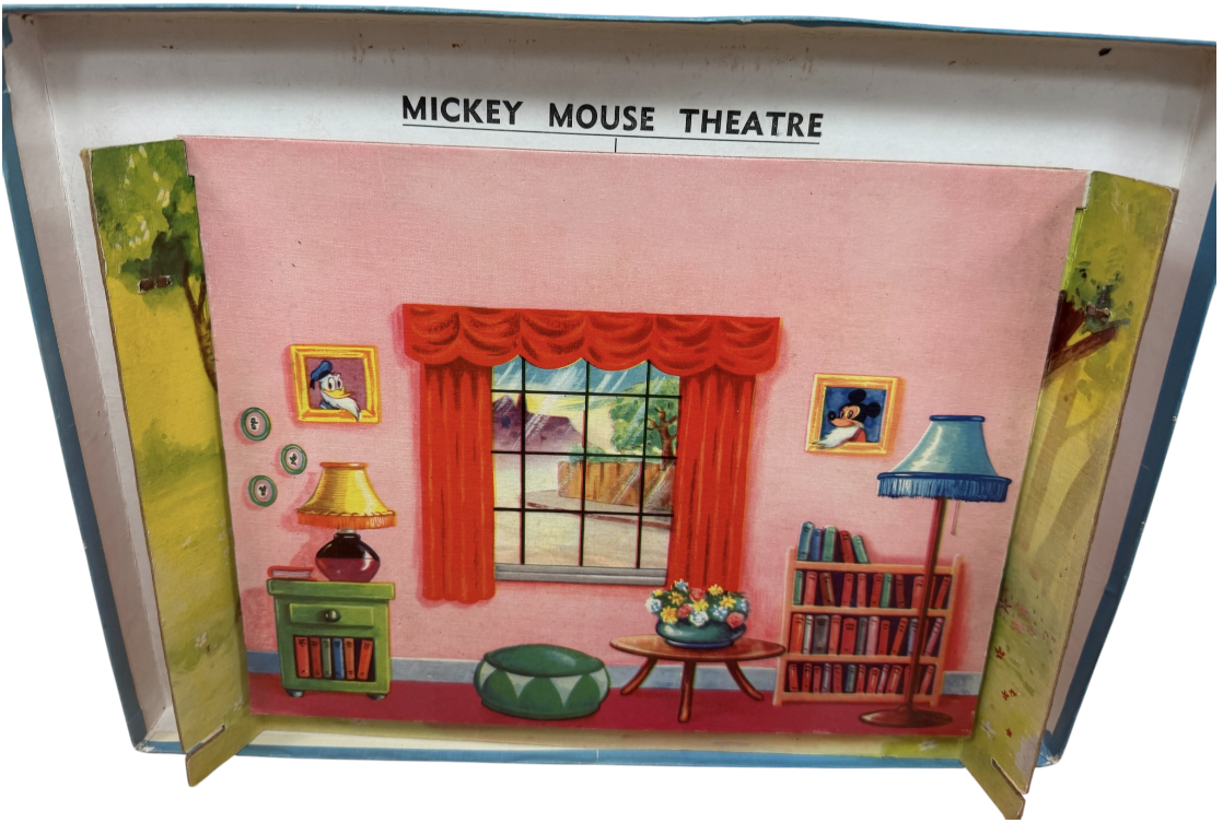Vintage 1950's Spears Games - Mickey Mouse Theatre - In The Original Box With letter From Richard Spear