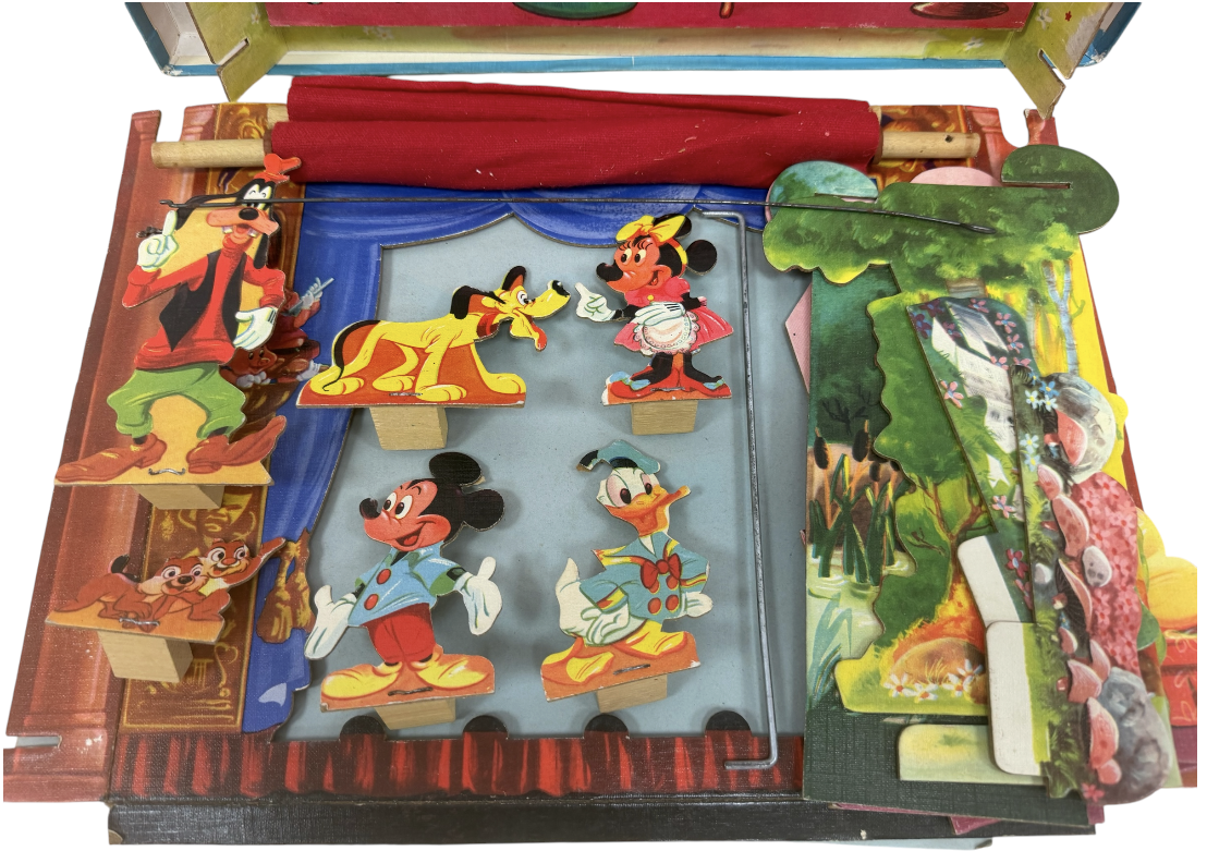 Vintage 1950's Spears Games - Mickey Mouse Theatre - In The Original Box With letter From Richard Spear