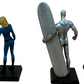 Vintage 2005/6/7 Eaglemoss Classic Marvel Figurine Collection Set Of 4 - The Thing, Silver Surfer, Mr Fantastic &amp; The Invisible Woman