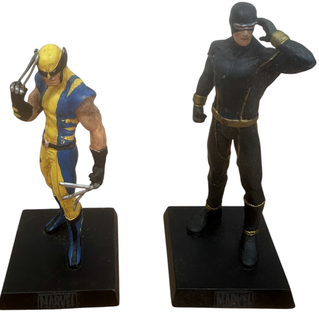 Vintage 2005/6/7 Eaglemoss Classic Marvel Figurine Collection Set Of 4 - Wolverine, Beast, Cyclops & Iron Fist