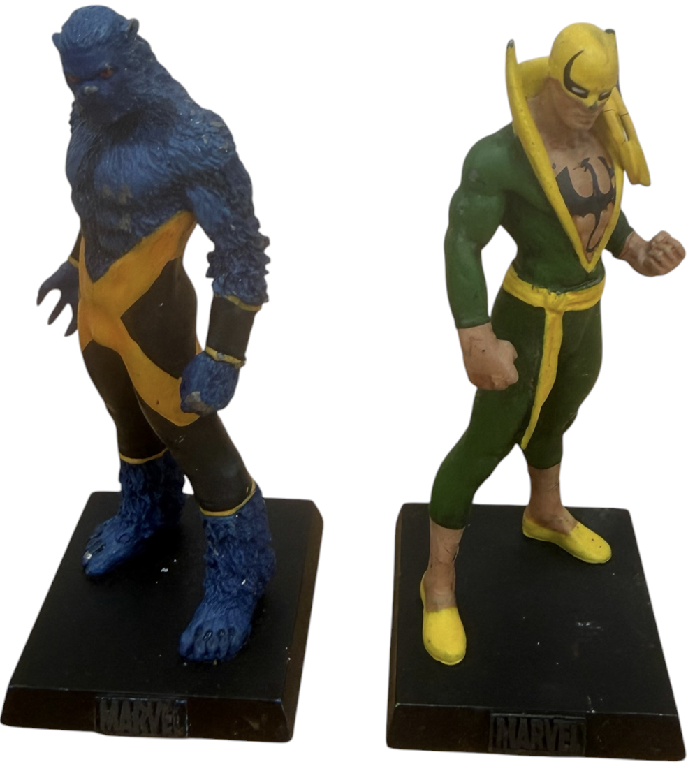 Vintage 2005/6/7 Eaglemoss Classic Marvel Figurine Collection Set Of 4 - Wolverine, Beast, Cyclops & Iron Fist