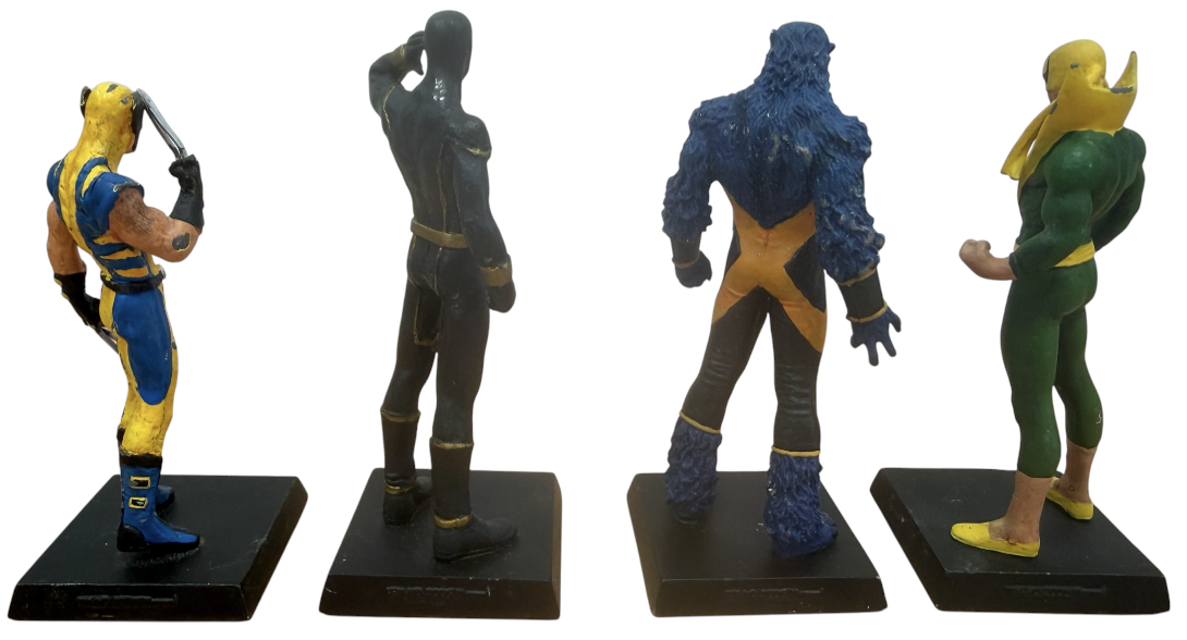 Vintage 2005/6/7 Eaglemoss Classic Marvel Figurine Collection Set Of 4 - Wolverine, Beast, Cyclops & Iron Fist