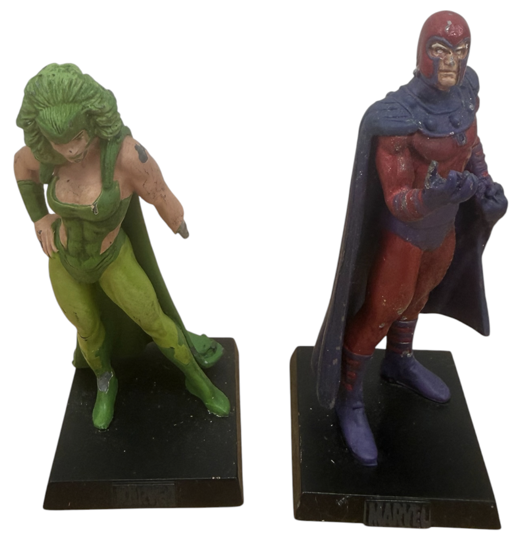 Vintage 2005/6/7 Eaglemoss Classic Marvel Figurine Collection Set Of 4 - Magneto, Mystique, Polaris &amp; Juggernaut