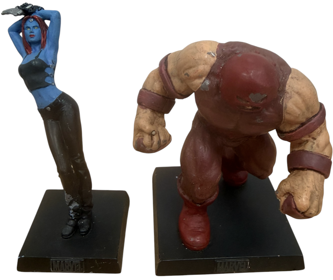 Vintage 2005/6/7 Eaglemoss Classic Marvel Figurine Collection Set Of 4 - Magneto, Mystique, Polaris &amp; Juggernaut
