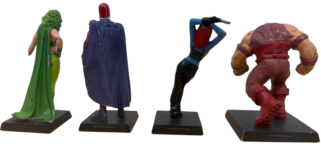 Vintage 2005/6/7 Eaglemoss Classic Marvel Figurine Collection Set Of 4 - Magneto, Mystique, Polaris &amp; Juggernaut