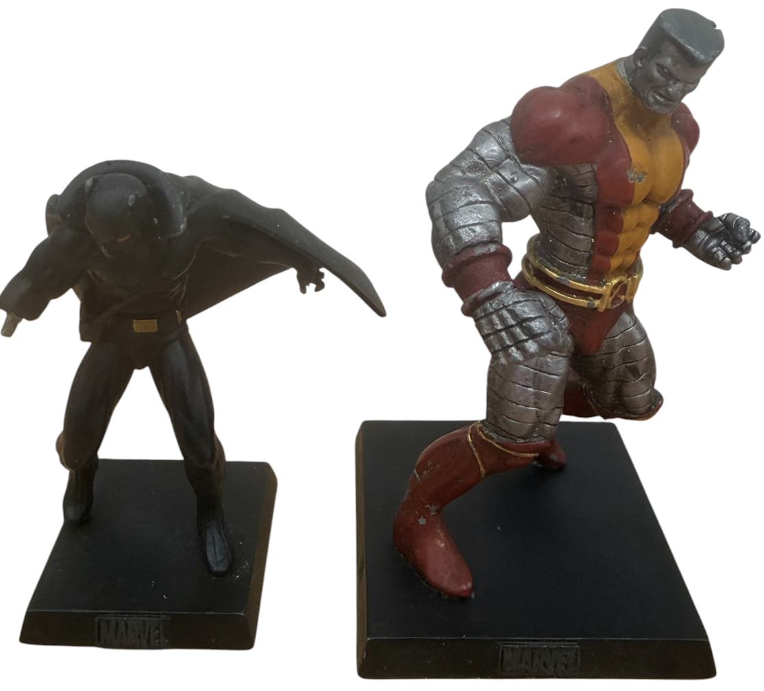 Vintage 2006/7 Eaglemoss Classic Marvel Figurine Collection Set Of 4 - Emma Frost, Black Panther, Shadow Cat, and Colossus