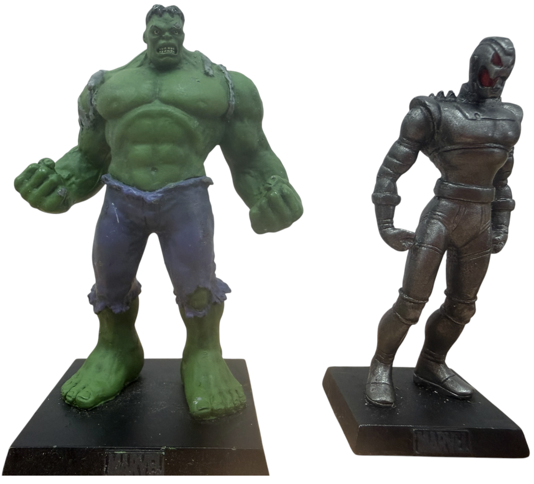 Vintage 2005/6/7 Eaglemoss Classic Marvel Figurine Collection Set Of 4 - Ultron, Loki, Nightcrawler & The Hulk