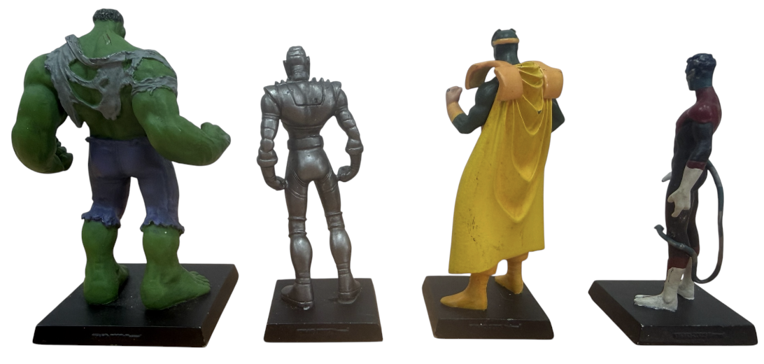 Vintage 2005/6/7 Eaglemoss Classic Marvel Figurine Collection Set Of 4 - Ultron, Loki, Nightcrawler & The Hulk
