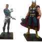 Vintage 2006/7 Eaglemoss Classic Marvel Figurine Collection Set Of 4 - Thor, Captain Marvel, Hawkeye, Nick Fury