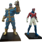Vintage 2006/7 Eaglemoss Classic Marvel Figurine Collection Set Of 4 - The Punisher, Captain Britain, Angel &amp; Thanos