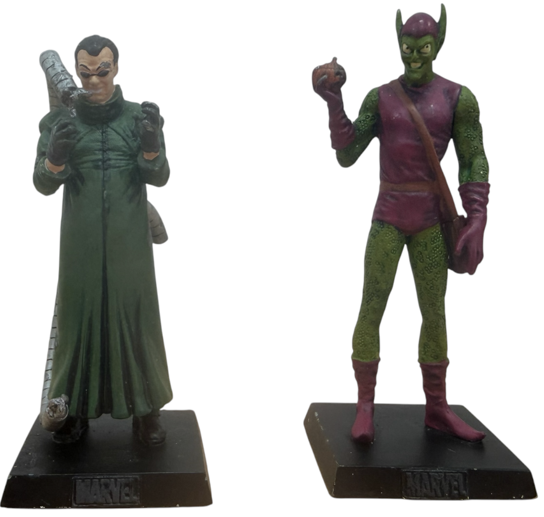 Vintage 2005/6/7 Eaglemoss Classic Marvel Figurine Collection Set Of 4 - Dr Octopus, Green Goblin, Sandman &amp; The Lizard