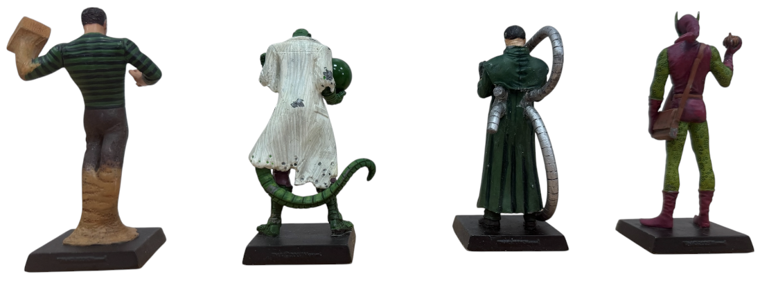 Vintage 2005/6/7 Eaglemoss Classic Marvel Figurine Collection Set Of 4 - Dr Octopus, Green Goblin, Sandman &amp; The Lizard
