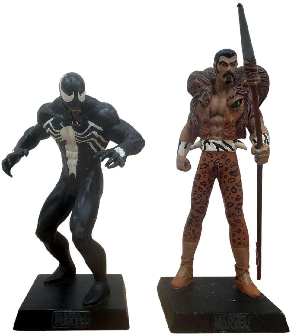 Vintage 2006/7 Eaglemoss Classic Marvel Figurine Collection Set Of 4 - Black Cat, Kraven, Venom &amp; Medusa