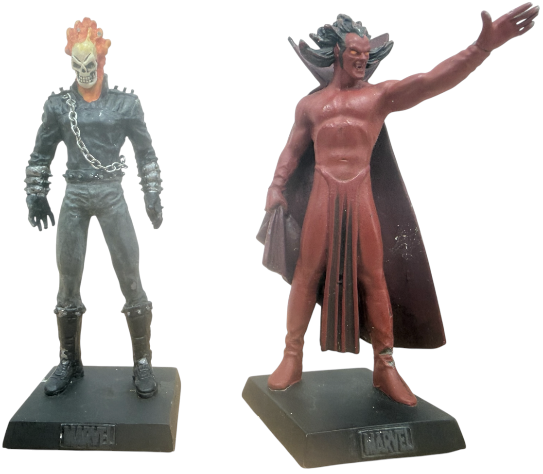 Vintage 2006/7 Eaglemoss Classic Marvel Figurine Collection Set Of 4 - Blade, Ghost Rider, Mephisto &amp; Nova