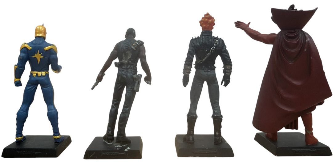 Vintage 2006/7 Eaglemoss Classic Marvel Figurine Collection Set Of 4 - Blade, Ghost Rider, Mephisto &amp; Nova