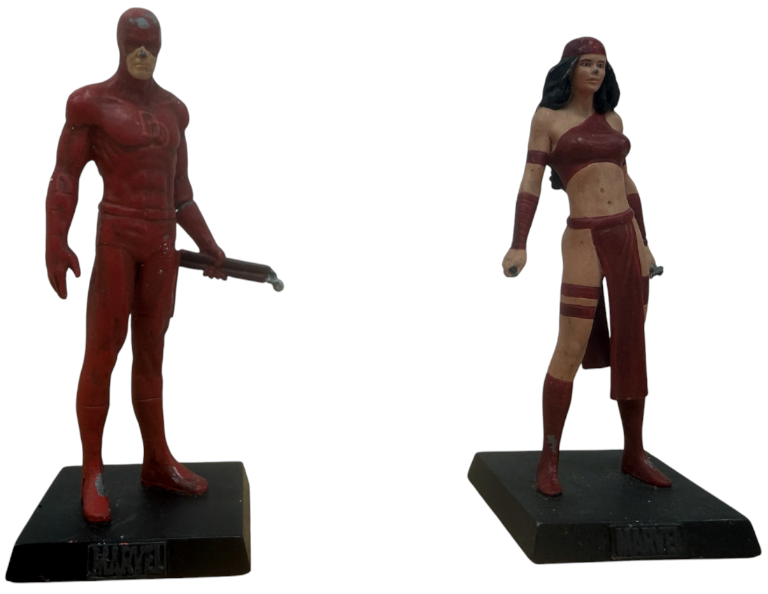 Vintage 2006 Eaglemoss Classic Marvel Figurine Collection Set Of 2 - Daredevil & Electra