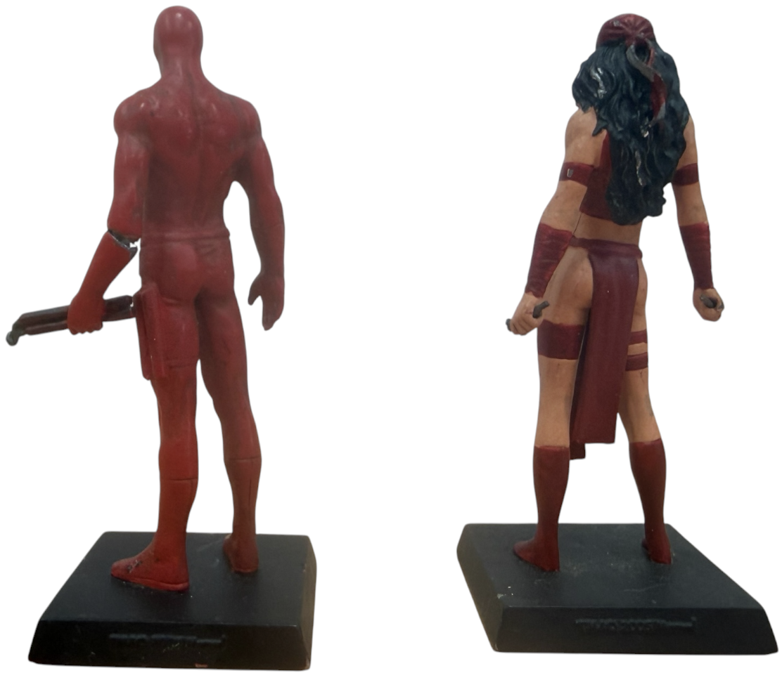 Vintage 2006 Eaglemoss Classic Marvel Figurine Collection Set Of 2 - Daredevil & Electra