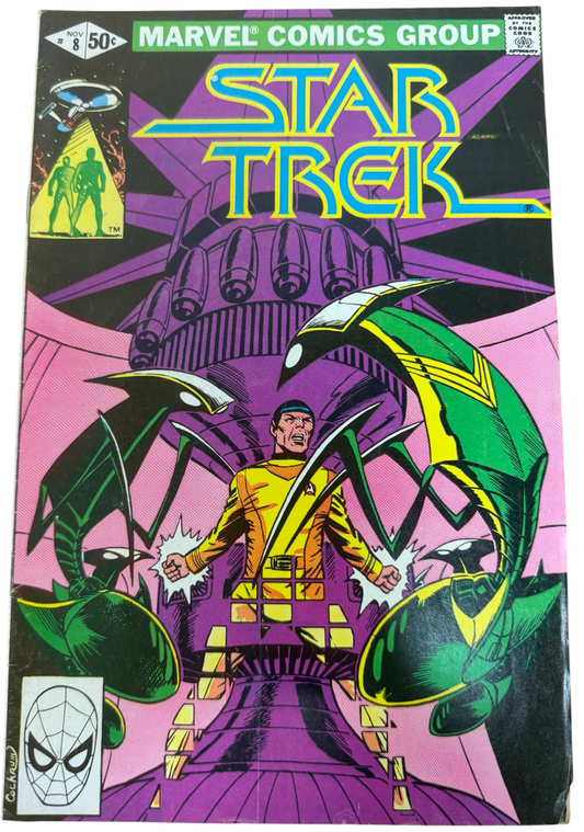Vintage 1980 Marvel Comics - Star Trek Comic Issue No.8 November 1980 - Ex Shop Stock (Grade 6.5)