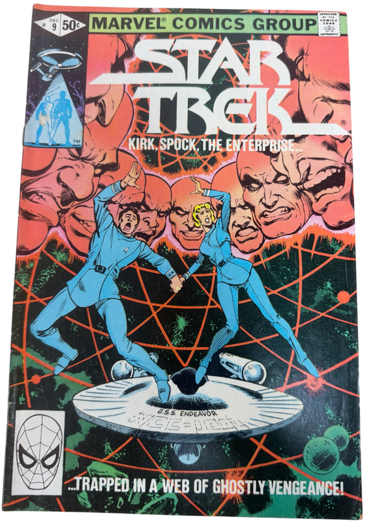 Vintage 1980 Marvel Comics - Star Trek Comic Issue No.9 December 1980 - Ex Shop Stock (Grade 6.5)