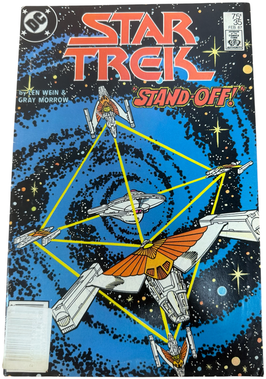 Vintage 1987 Marvel Comics - Star Trek Comic Issue No.35 February 1987 - Ex Shop Stock (Grade 6.5)