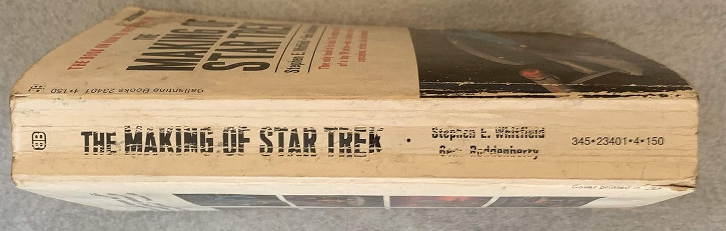 Vintage 1973 The Making Of Star Trek - The Book On How To Write For TV By Stephen E Whitfield And Gene Roddenberry