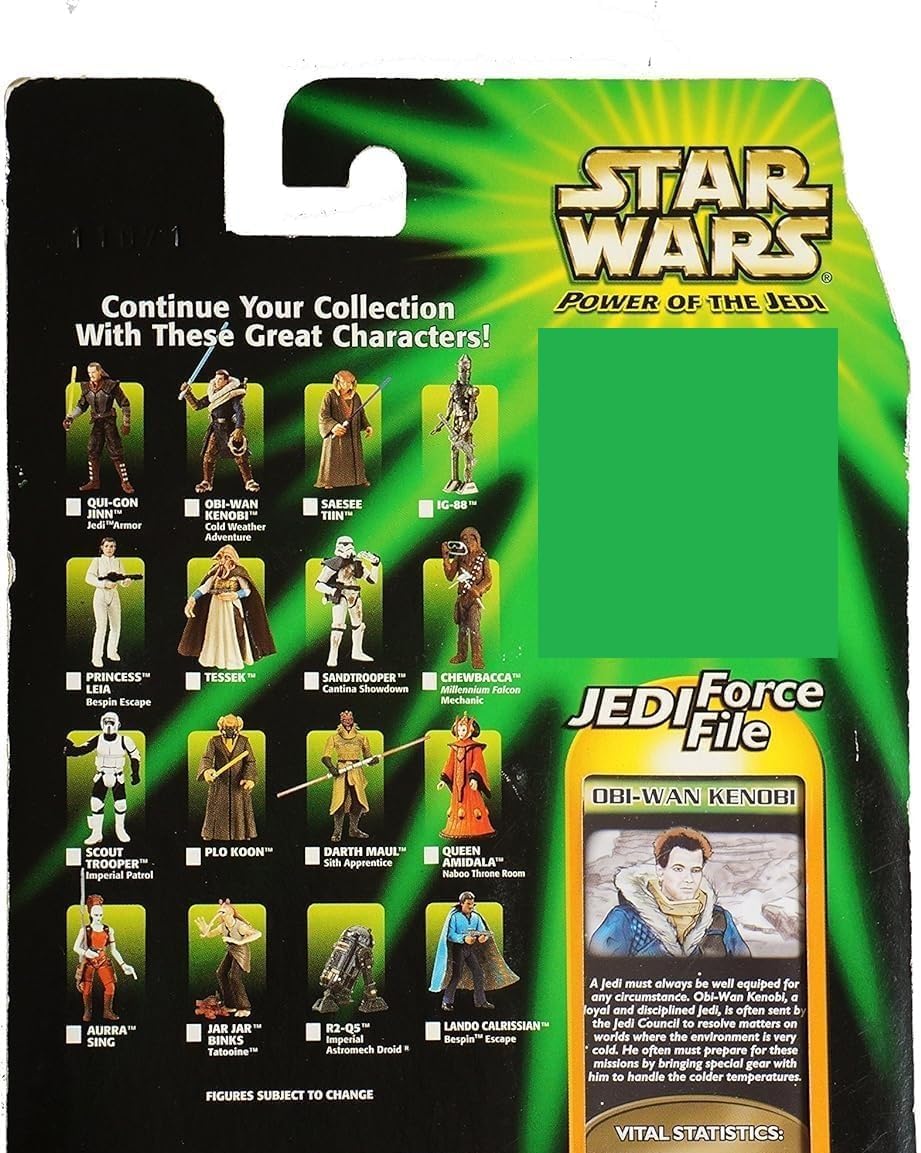 Vintage 2000 Star Wars Power Of The Jedi Collection 1 Obi-Wan Kenobi Cold Weather Gear Action Figure - Brand New Factory Sealed Shop Stock Room Find