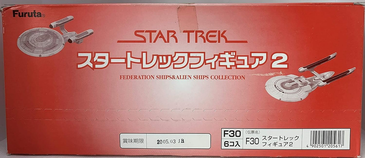 Vintage Star Trek Furuta 2005 Federation Ships And Alien Ships Collection Volume 2 Set Of 5 Mini Model Kits In The Case - New In Box
