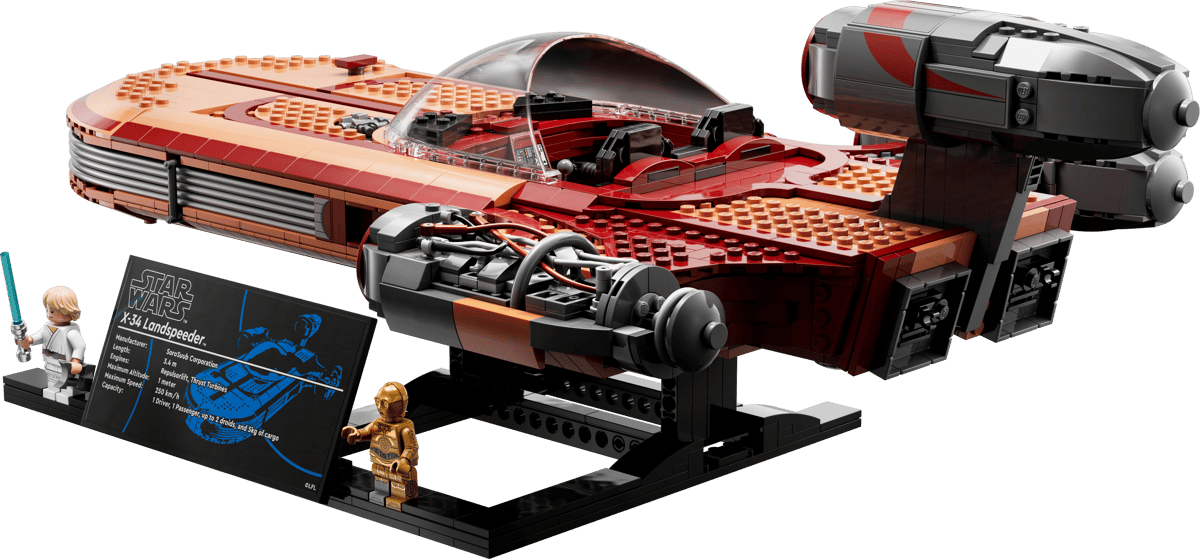 Disney / Lego 2022 Star Wars Ultimate Collectors Series - Luke Skywalkers Landspeeder - Building Blocks Retired Construction Set Number 75341 - Brand New Factory Sealed Ex Shop Stock