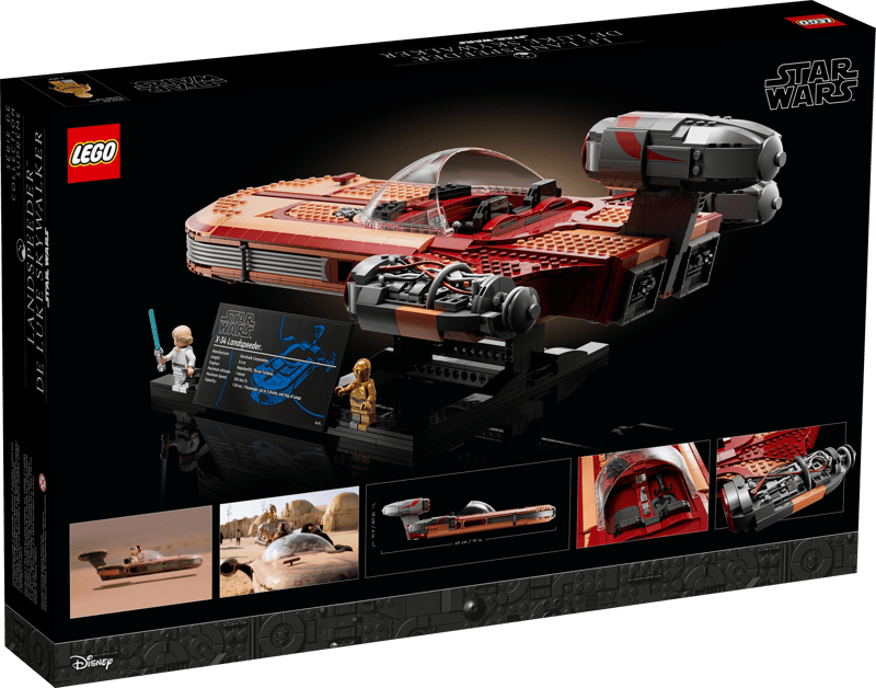 Disney / Lego 2022 Star Wars Ultimate Collectors Series - Luke Skywalkers Landspeeder - Building Blocks Retired Construction Set Number 75341 - Brand New Factory Sealed Ex Shop Stock