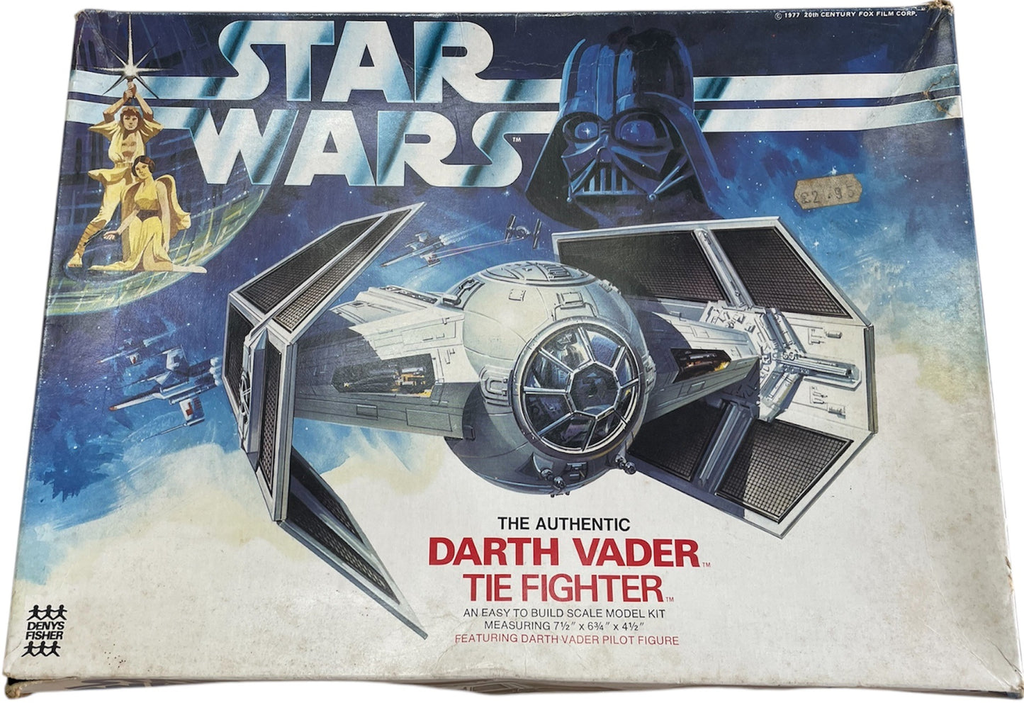 Vintage Denys Fisher 1977 Ultra Rare Star Wars The Authentic Darth Vader Tie Fighter Scale Model Kit - Complete In The Box - Shop Stock Room Find