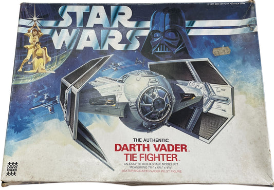 Vintage Denys Fisher 1977 Ultra Rare Star Wars The Authentic Darth Vader Tie Fighter Scale Model Kit - Complete In The Box - Shop Stock Room Find
