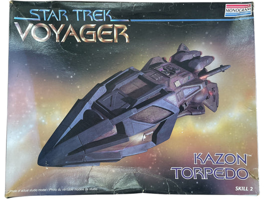 Vintage Monogram 1996 Star Trek Voyager - The Kazon Torpedo Plastic Model Kit No. 85-3608 - Former Shop Counter Display Set