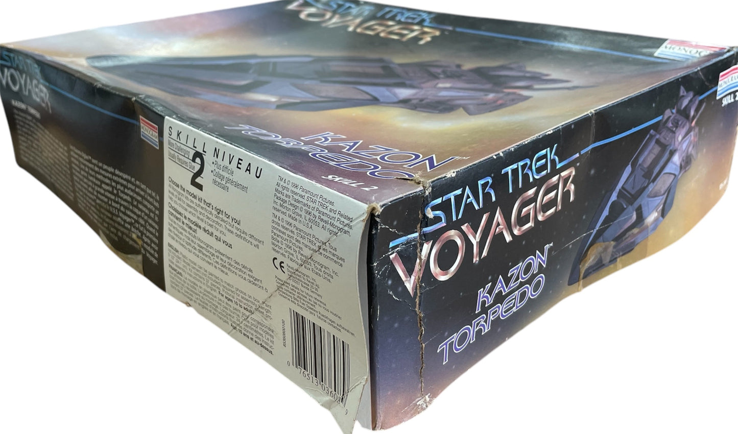 Vintage Monogram 1996 Star Trek Voyager - The Kazon Torpedo Plastic Model Kit No. 85-3608 - Former Shop Counter Display Set