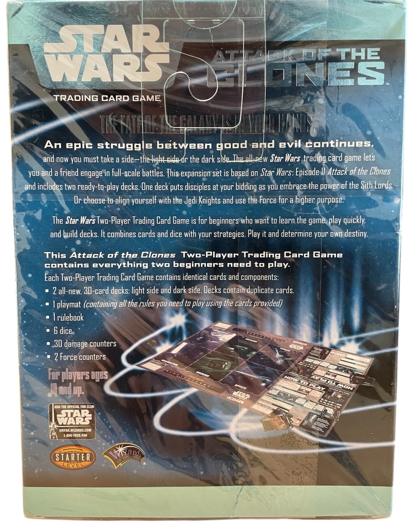 Vintage 2002 Star Wars Attack Of The Clones Two Player Trading Card Game - Factory Sealed Shop Stock Room