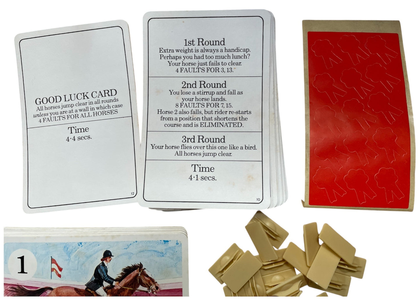 Vintage 1978 Bryplay - Show Jumping 3D Card Game - 100% Complete - In The Original Box - Former Shop Stock