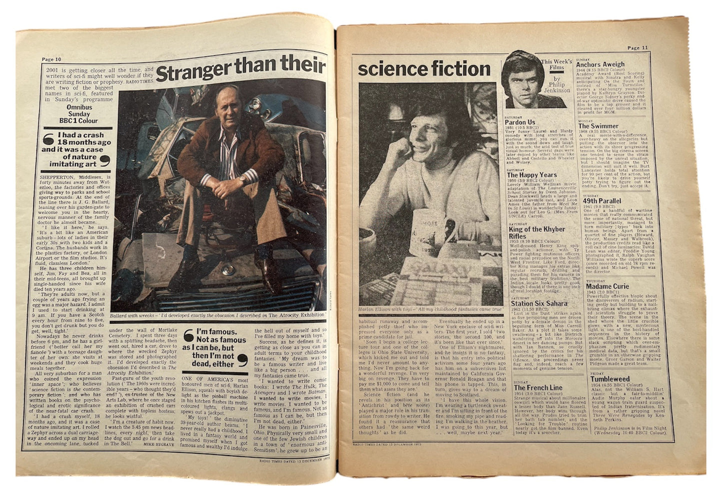 Vintage Radio Times Magazine 15th - 21st December 1973 - Who's Your Friend? - Dr Who Front Cover - Ultra Rare - Good Condition