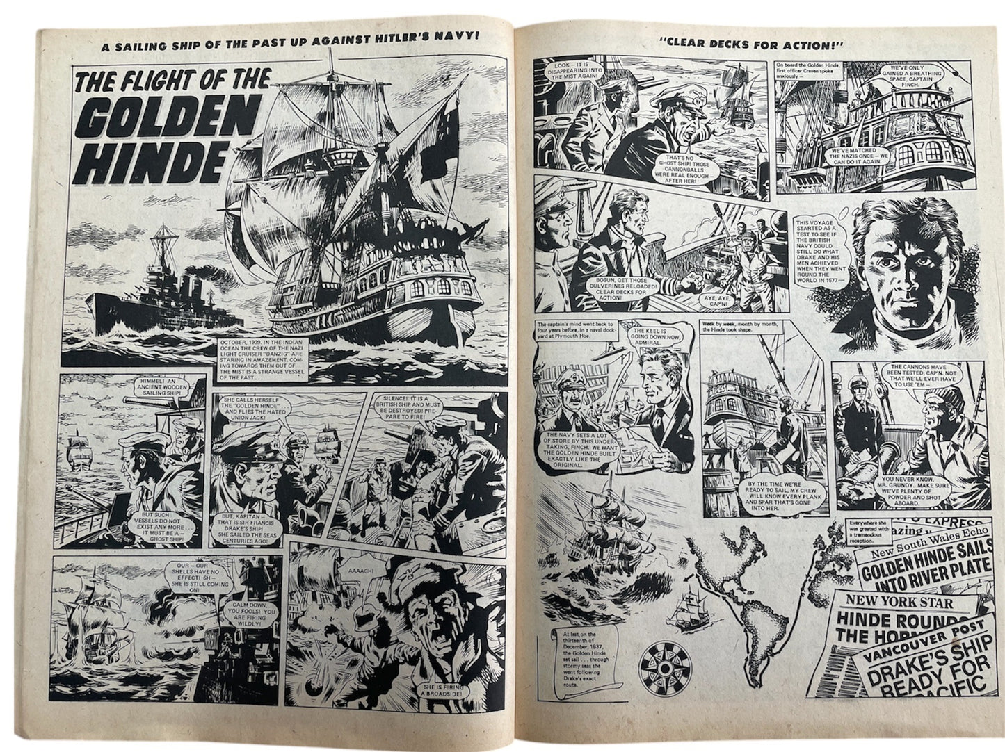 Vintage 1975 Battle Picture Weekly Boys Comic Issue No. 1 - The Fantastic First Issue With Free World War II Combat Stickers Gift - Former Shop Stock
