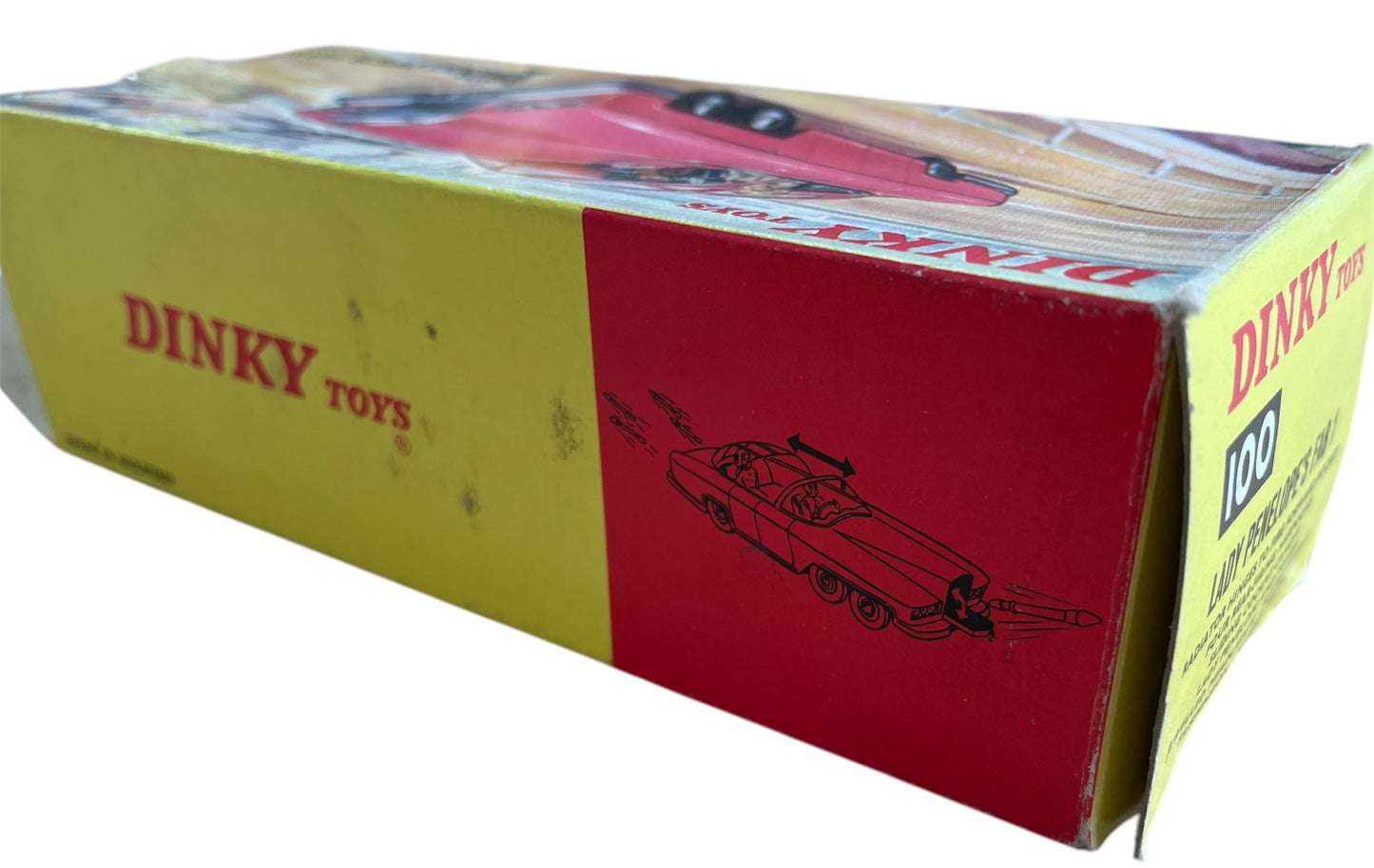 Vintage Dinky Toys 1975 Gerry Andersons Thunderbirds Dinky No. 100 DieCast Lady Penelopes Fab 1 Rolls Royce Model Car - Fantastic Condition In The Original Box With Display Plinth